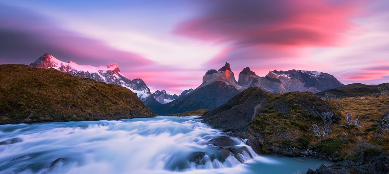 风景远山流水背景jpg设计背景_新图网 https://ixintu.com 风景 远山 流水 高山 白云 群山 海报banner 摄影