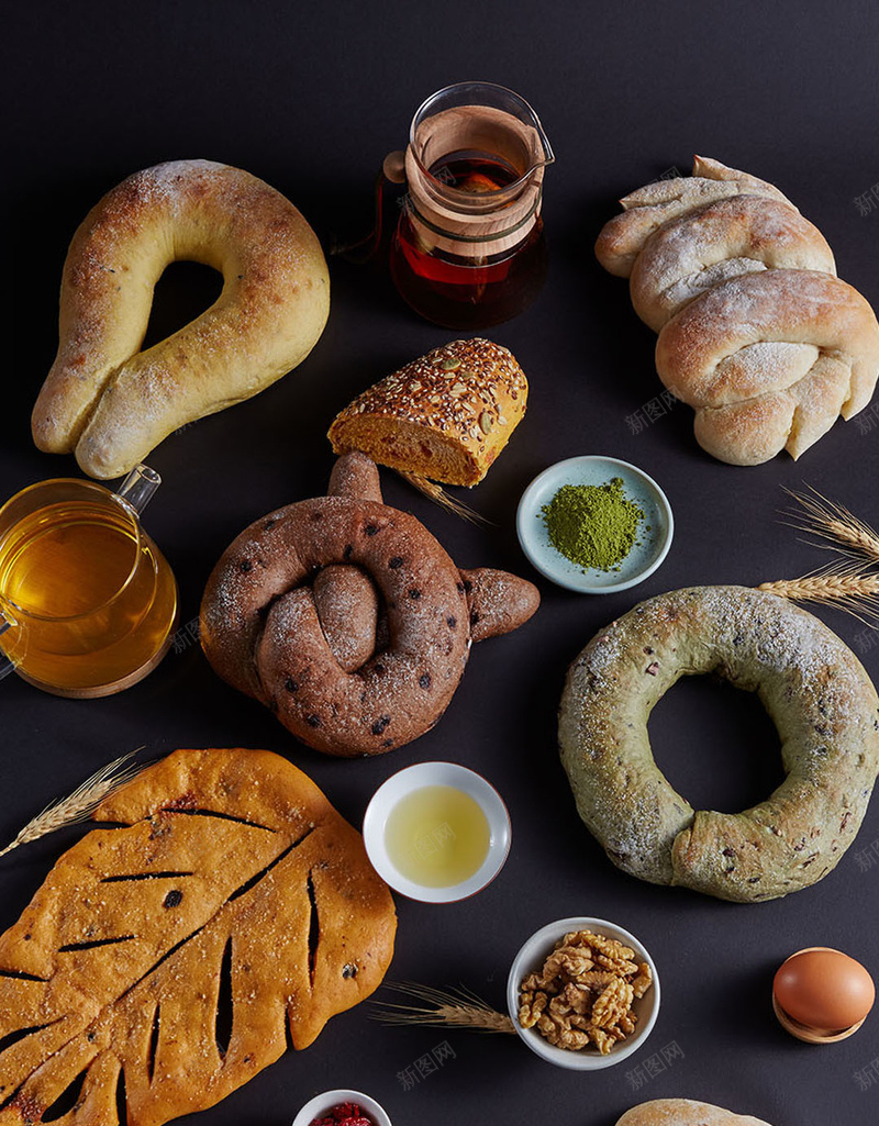 美食H5背景jpg设计背景_新图网 https://ixintu.com 糕点 面包 美食 健康 生活 H5背景 H5 h5