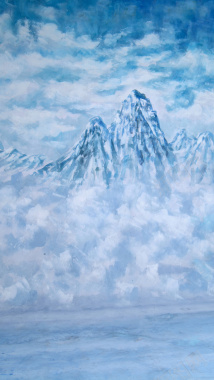 雪山冰山手绘肌理H5背景图背景