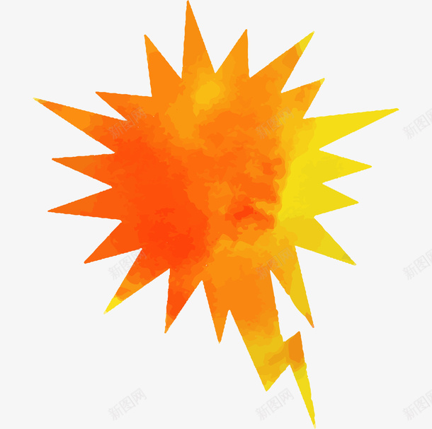 橘色爆炸对话框png免抠素材_新图网 https://ixintu.com 橘色的 爆炸效果 对话框 创意 简图 彩绘 水墨