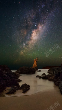 大气星空小溪APP手机端H5背景背景