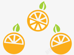 橘子片手绘柠檬橘子片可爱水果高清图片