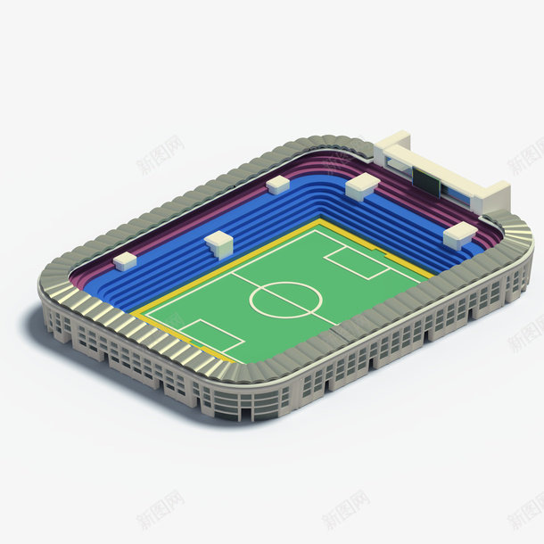 C4d建筑3D立体模型足球场png免抠素材_新图网 https://ixintu.com C4d 建筑 3D立体模型 足球场