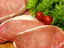 ppt材料新鲜猪肉蔬菜背景素材高清图片