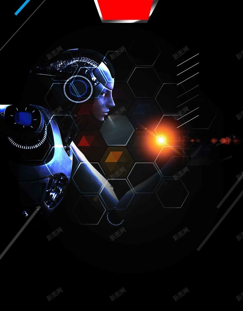 人工智能机器人科技H5背景素材psd设计背景_新图网 https://ixintu.com 机器人海报 人工智能 梦幻科技 几何梦幻 机器人时代 引领未来科技 人与机器 虚拟现实 VR体验