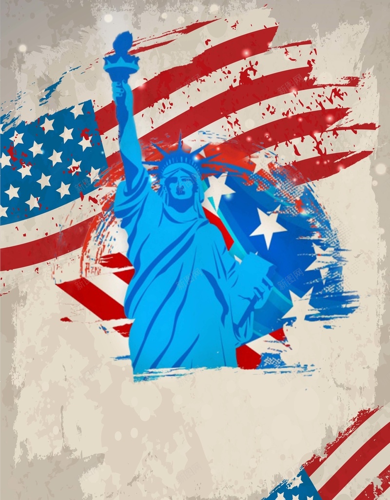 创意美国独立日海报背景psd设计背景_新图网 https://ixintu.com 美国独立日海报 美国独立日 美国国旗 自由女神 美国 独立宣言 7月4日 美国独立 美国独立宣言