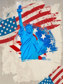 7月4日创意美国独立日海报背景高清图片