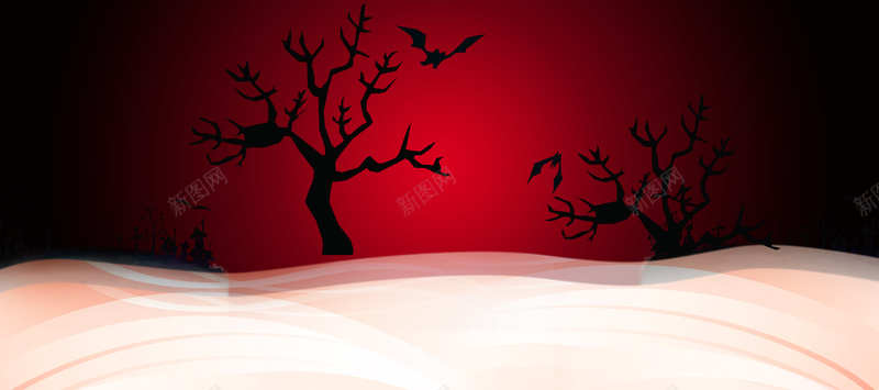 卡通红黑树剪影PSD背景素材psd设计背景_新图网 https://ixintu.com 卡通 树枝 红色 黑色 树 树剪影 剪影 蝙蝠 万圣节
