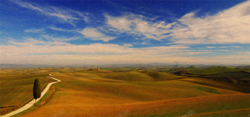 广阔的大地背景图jpg设计背景_新图网 https://ixintu.com 风景 自然 摄影 绿地 蓝天 白云 广阔 海报banner