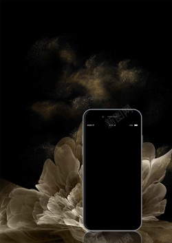 iPhone发布会黑色科技感iPhone8上市宣传促销高清图片