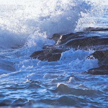 海浪拍岸背景图背景