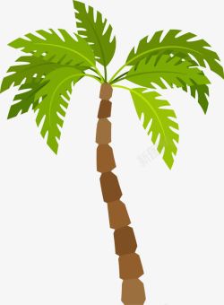 手绘椰子树图案素材