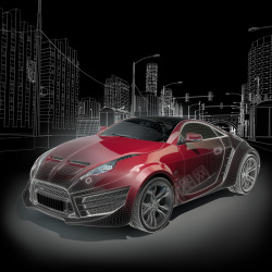 3d汽车模型背景素材背景