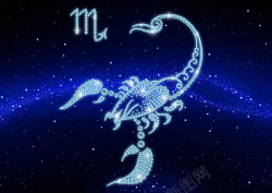 天蝎座星空蓝色浪漫星空天蝎座背景素材高清图片