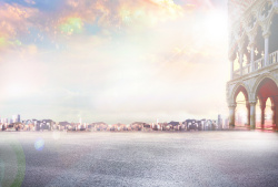 汽车广告图片图片下载梦幻天空欧式建筑高清图片