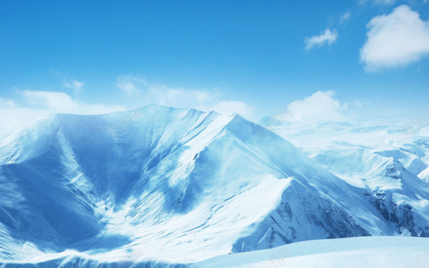 蓝色雪山背景素材背景