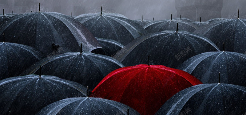 雨伞背景图jpg设计背景_新图网 https://ixintu.com 海报banner 红色 雨伞 雨天