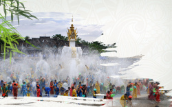 不一样的民俗文化西双版纳傣族泼水节背景