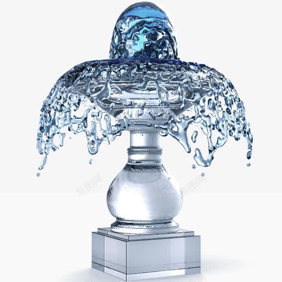 水晶喷泉png免抠素材_新图网 https://ixintu.com 水晶 喷泉 透明 效果
