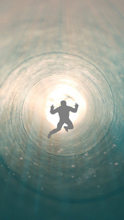 时间隧道穿越时空的人H5背景高清图片