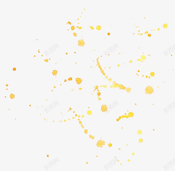 黄色水彩墨滴png免抠素材_新图网 https://ixintu.com 黄色 水彩墨滴 水彩效果 水彩飞溅