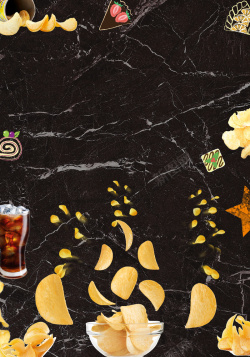 薯片海报设计美味薯片海报背景高清图片