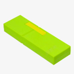 绿色塑料笔盒素材
