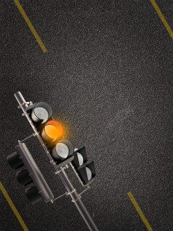 红绿灯与公路图片深灰色大气遵守交通规则宣传高清图片