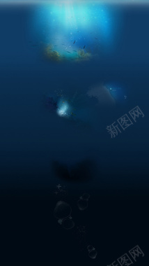 蓝色深海H5素材背景