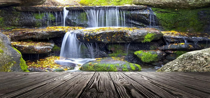 自然风光jpg设计背景_新图网 https://ixintu.com 自然风光 风景 美景 植物 石头 瀑布 溪流 木板 纹理 海报banner 摄影