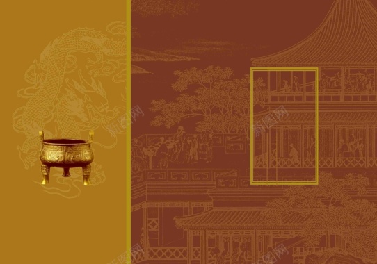 中式美食菜谱菜单饭店高档酒楼棕色海报背景背景