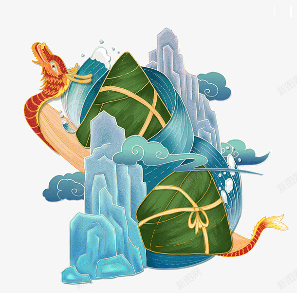 端午赛龙舟手绘动漫卡通龙舟png免抠素材_新图网 https://ixintu.com 端午 赛龙 舟手绘 动漫 卡通龙舟
