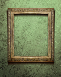 绿色相框绿色花纹背景素材高清图片
