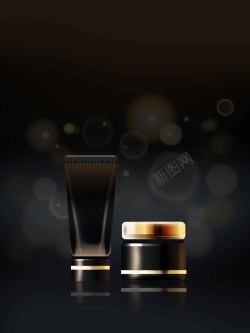 美肤广告化妆品宣传时尚化妆品黑色高清图片