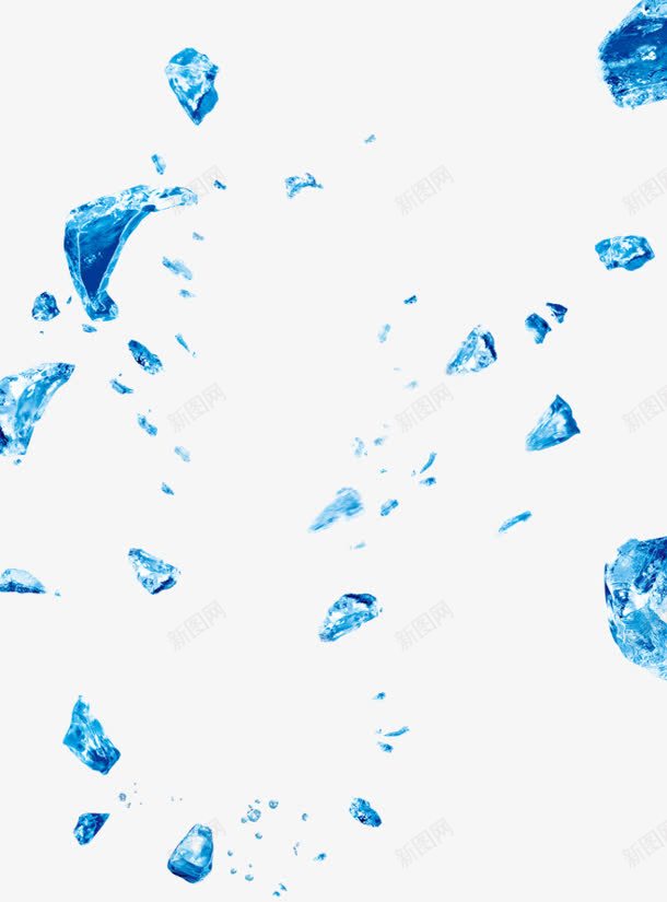 蓝色晶石漂浮晶石装饰png免抠素材_新图网 https://ixintu.com 蓝色 晶石 漂浮 装饰