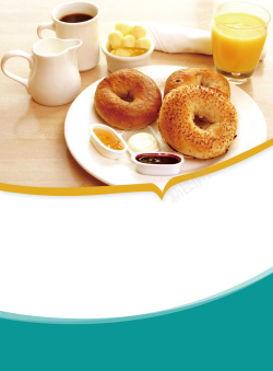 面包传单营养早餐DM宣传单背景素材高清图片