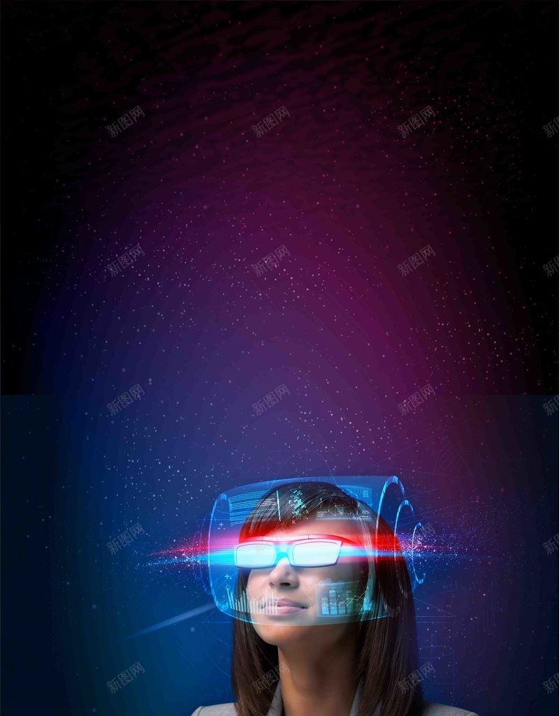VR科技创意精品海报背景模板psd设计背景_新图网 https://ixintu.com 科技 创意 精品 海报 紫色大气 VR 宣传页 渐变 星空 炫酷
