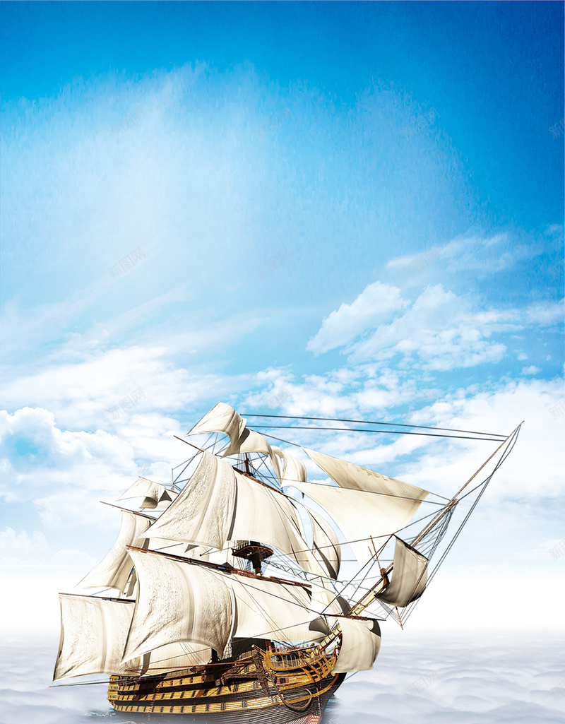 企业文化帆船海报背景素材psd设计背景_新图网 https://ixintu.com 企业展板 企业文化 蓝天白云 云海 帆船 企业文化帆船图片下载 psd 白色