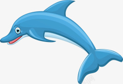 蓝色海豚免抠素材素材