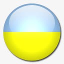 乌克兰国旗国圆形世界旗图标