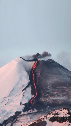 手机火山小视频日本火山爆发手机端H5背景高清图片