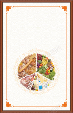 中国风古典传统饮食文化海报背景