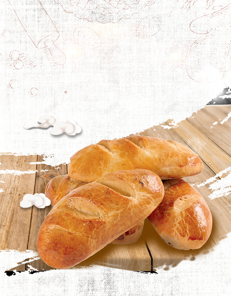 美味面包海报背景jpg设计背景_新图网 https://ixintu.com 美味 美食 面包 食品 食物 早餐 西式早点 宣传 广告 海报 背景