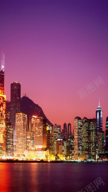 香港夜景素材背景背景