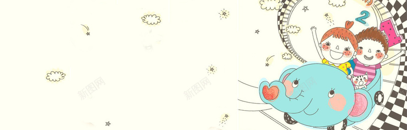 儿童插画淘宝促销bannerpsd设计背景_新图网 https://ixintu.com 卡通 儿童 童趣 校园 小学生 广告 淘宝 天猫首页 可爱 海报banner 手绘