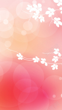 粉色花卉光影H5背景背景