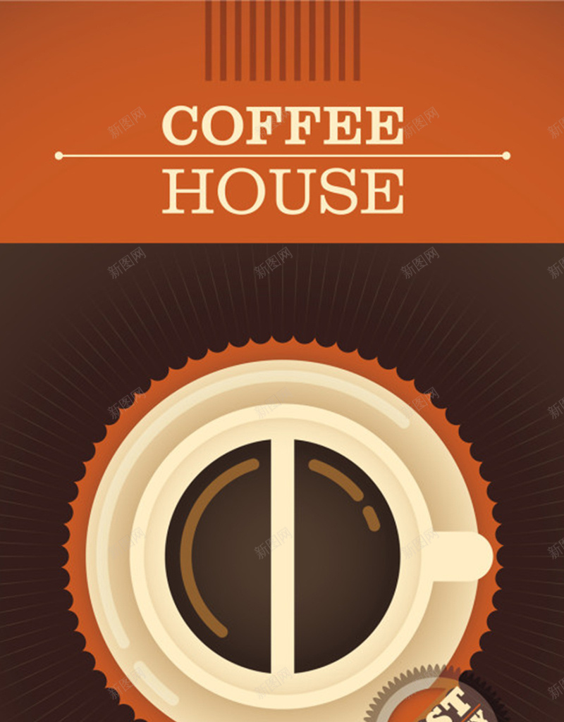 棕色咖啡图案咖啡厅宣传背景图jpg设计背景_新图网 https://ixintu.com 咖啡厅 咖啡杯 咖啡 文字 棕色 美味 扁平 渐变 几何