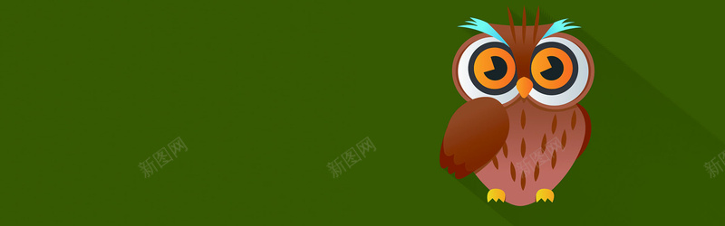 动物插画系列jpg设计背景_新图网 https://ixintu.com 海报banner 猫头鹰 卡通 手绘 童趣