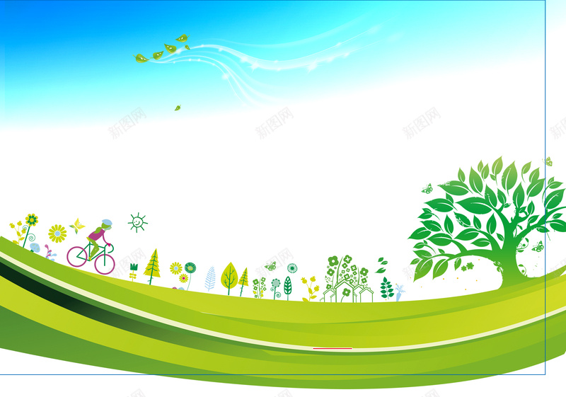 绿色植树节卡通背景素材psd设计背景_新图网 https://ixintu.com 绿色 植树节 卡通 可爱 小物 清新 大自然 环保 公益 天空 背景素材