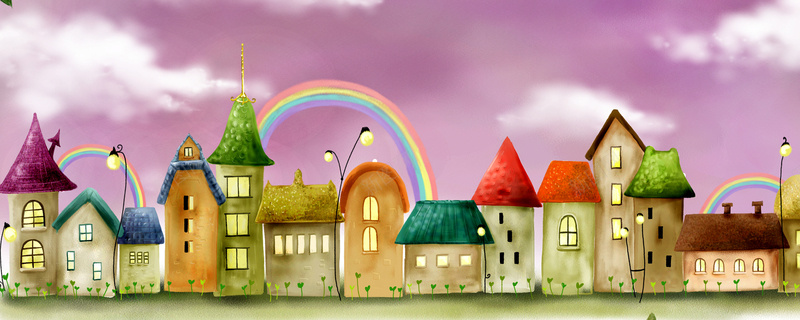 童话房子网站背景图背景